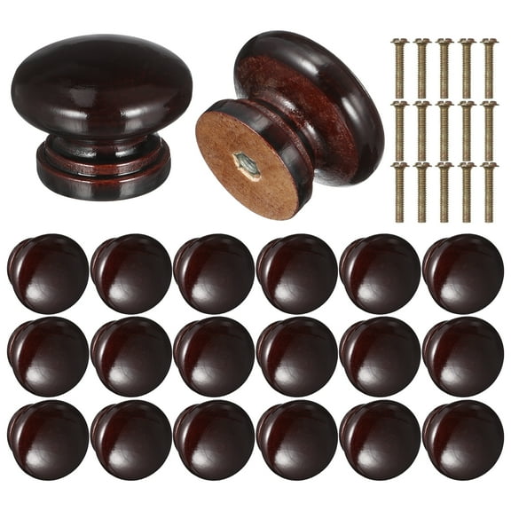 Worgeous  20 Pcs Hinges Solid Wood Handle Drawer Handles Single Hole Dresser Knobs