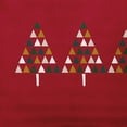 thumbnail image 2 of Simply Daisy Merry Red Colored Triangle Trees Christmas Soft Spun Polyester Decorative Throw Pillow, 26" x 26", 2 of 4