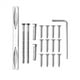 thumbnail image 3 of Manija De Puerta De 2 Piezas, Accesorio De Muebles De Acero Inoxidable, Accesorios De Cerradura Ajustable, Componente De Barras De Puertas De Pestillo Para Reemplazar Eigraketly HA025923-01, 3 of 5