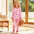thumbnail image 4 of HYCLES Girls Christmas Pajamas Sets 4 Pieces Kids Cotton Sleepwear Long Sleeve PJS Set for Children daily wear and Christmas, 4 of 6