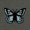 thumbnail image 2 of Dalix Butterfly Embroidered Shorts Washed Soft Fleece Relaxed Drawstring Pocket Fit Lounge Womens in Shadow 2XL XX-Large, 2 of 5