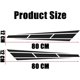 thumbnail image 2 of 2 Pieces Car Hood Stripe Sticker, Modified Decal Decoration Universal Auto Racing, Bumper Stripe Decal Vinyl Modified Decal Decoration(Black), 2 of 4