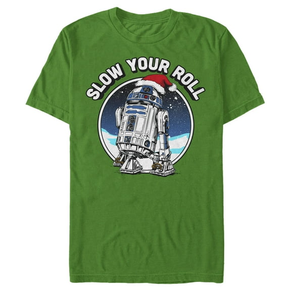 Men's Star Wars R2-D2 Slow Your Roll Graphic Tee Kelly Green 2X Large