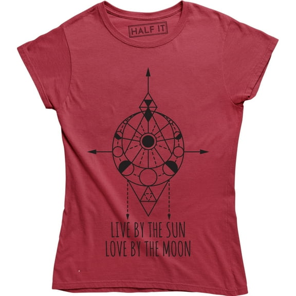 Live By The Sun Love By The Moon Science Solar System Women's T-Shirt