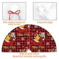 thumbnail image 4 of Sikiie Vintage Santa Skiing Red Plaid 30-48 inches {designName} Print Christmas Tree Skirt Snowman Xmas Tree Skirt with Edge Christmas Decorations for Holiday Party-36", 4 of 7