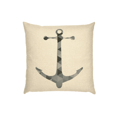 Anchor Cotton Throw Pillow