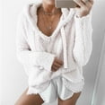 thumbnail image 2 of Sudadera ligera Gibobby con cremallera blanco V Cuello fruncido manga larga XL, 2 of 5