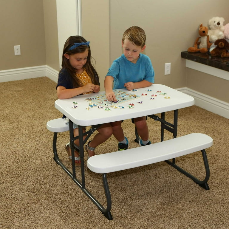 Lifetime Children s Picnic Table White Granite 60239 Walmart