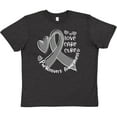 thumbnail image 3 of Inktastic Love, Care, Cure Parkinson's Awareness with Gray Ribbon Youth T-Shirt, 3 of 5