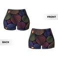 thumbnail image 5 of Xecao Colorful Shells Print Workout Shorts for Women Soft Smooth Gym Yoga Scrunch Active Tennis Workout Running Shorts, 5 of 9