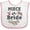 White and Pink, variant on Inktastic Niece of the Bride Roses Girls Baby Bib