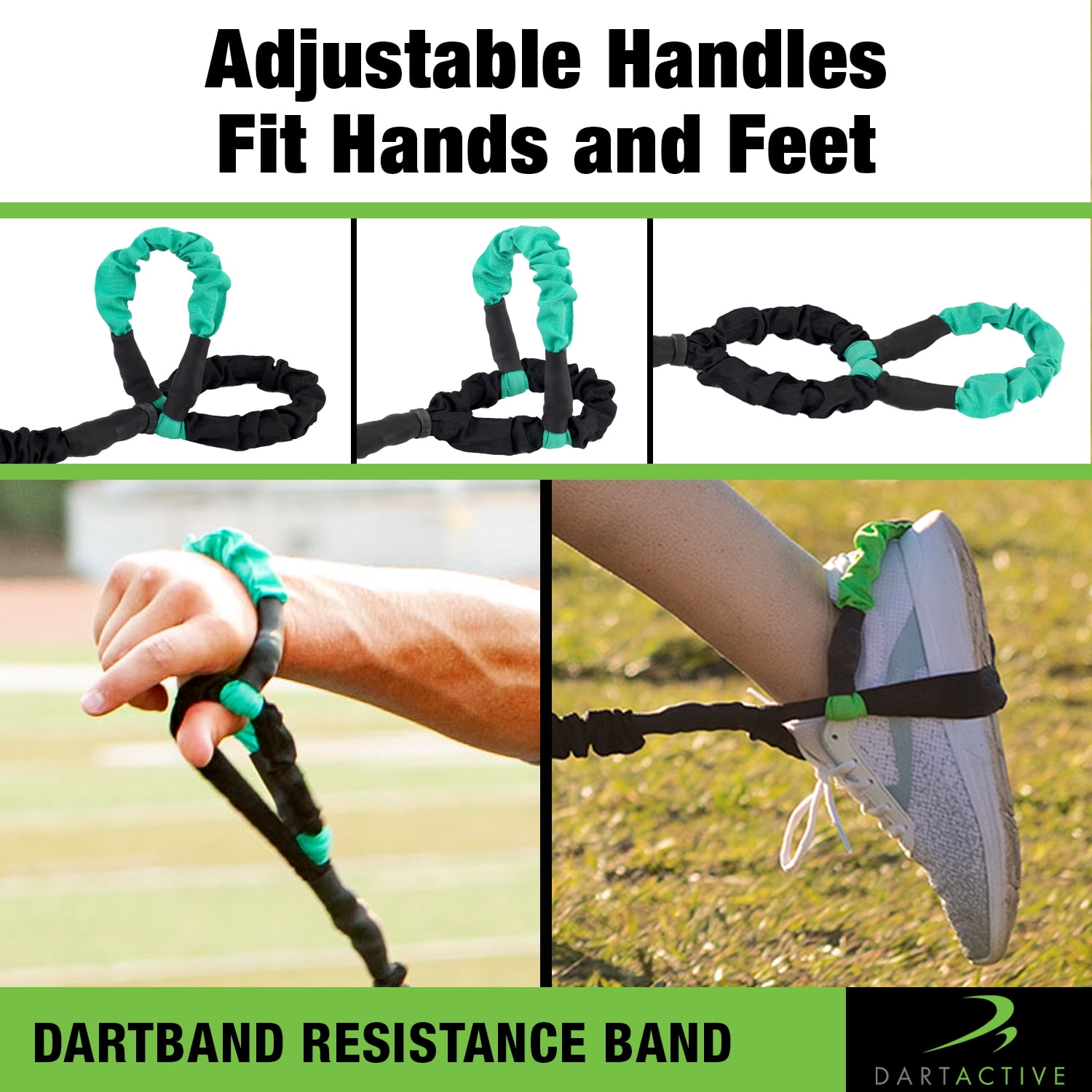 DartBand Premium Resistance Bands with Handles, Door Anchor, and Carabiner Clip for Athletic Training, Rehab, Strength Training, Yoga, Physical Therapy, Home Workout Solution - Heavy Resistance
