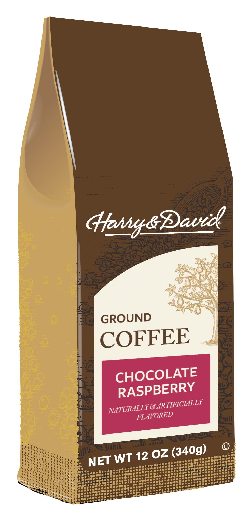 Harry & David Ground Coffee, Chocolate Raspberry, 12 oz Bags (6-Pack)
