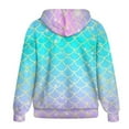 thumbnail image 2 of SCRAWLGOD Colorful Fish Scales Zip Hoodies for Women Lightweight Hooded Sweatshirt Zipper Front Women Park with Pockets Graphic Zip Up Hoodies for Women Size S, 2 of 7