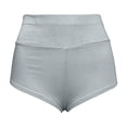 thumbnail image 6 of idosla High Waisted Yoga Shorts for Women, Summer Cutout Workout Biker Shorts, Hip Lifting Squat Proof Compression Shorts for Gym (Light Gray, S), 6 of 8