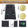 thumbnail image 2 of Juego de mesa Metal Fantasy Coins Byhoo 100 con funda de piel sintética, 2 of 7