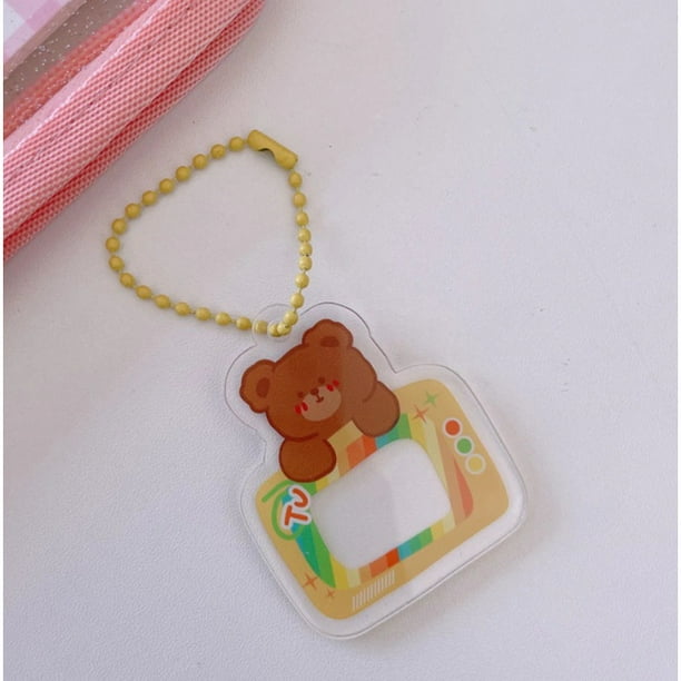 Japón Corea ins Marco Llavero Estrella Foto Titular DIY Acrílico Transparente BTS Funda Protectora