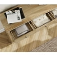 thumbnail image 4 of Oak 7 Drawer Dresser for Bedroom, Wooden Chest of Drawers for Living Room, 4 of 7