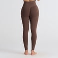 thumbnail image 7 of USNSM Athletic Leggings for Women Skinny Fit Gym Pants High Waisted Workout Stretchy Tights Scrunch Butt Yoga Trousers Brown M, 7 of 7