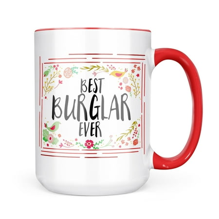 

Neonblond Happy Floral Border Burglar Mug gift for Coffee Tea lovers