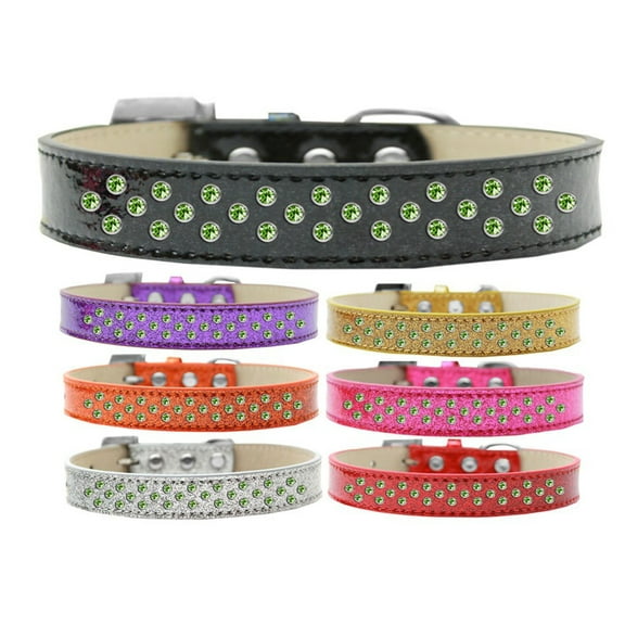 Dog, Puppy Pet Ice Cream Collar, "Lime Green Crystal Rimsets Sprinkles"
