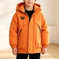 thumbnail image 7 of ITSAME Boys Hooded Winter Thick Coat Full Zip Warm Outdoor Windbreaker Jacket with Pockets Orange Size 8, 7 of 7