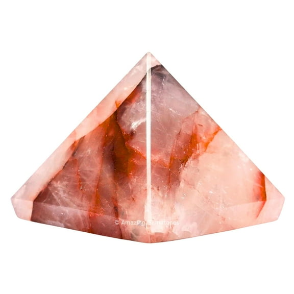 Red Hematoid Quartz Pyramid Crystal Healing Stones - 2" Pyramid