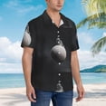 thumbnail image 3 of Susaid Astronaut Sitting On Mercury Planet Print Hawaiian Shirts for Men Women,Hawaiian Summer Short-Sleeve Casual Relaxed-Fit Button-Down,Large, 3 of 7