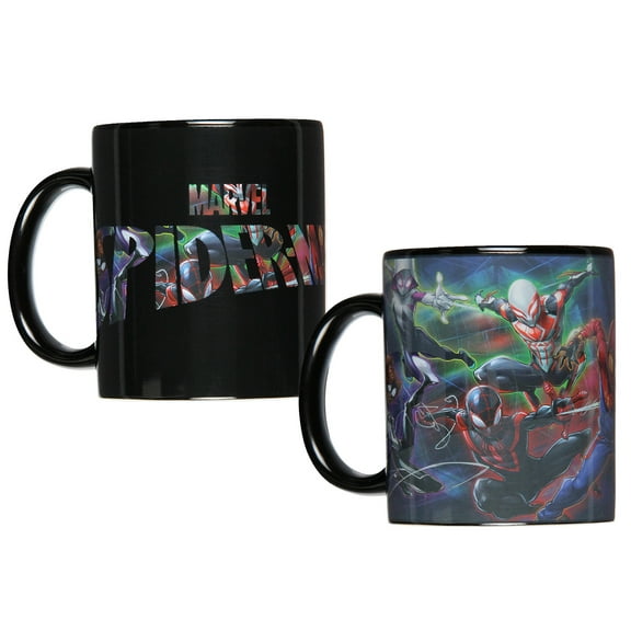 Marvel Spiderman Miles Morales Spider-Gwen Heat Reactive Color Changing Tea Coffee Mug Cup