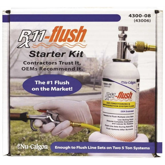 Nu-Calgon Refrigeration System Flush Kit,1 lb. 4300-08