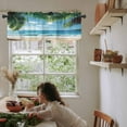 thumbnail image 5 of Summer Beach Coastal Valances for Windows Farmhouse Kitchen Curtains Valances Rod Pocket Valance Curtains for Kitchen Windows Palm Tree Sandy Vacation Window Valances for Bathroom Bedroom 42"x18", 5 of 6