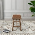 thumbnail image 3 of Cluj Mid Century Modern Solid Wood Walnut Dining Bench, 3 of 5