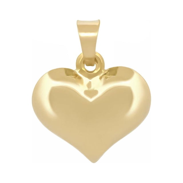 Dije Corazon Facetado 2 Vistas Oro Amarillo Sólido 14k