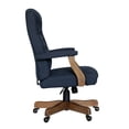 thumbnail image 3 of Boss Office Chaise Exécutive Traditionnelle en Lin Bleu Denim, 3 of 6