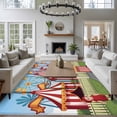 thumbnail image 4 of Area Rug for Living Room, Amusement Park Non-Slip Indoor Large Carpet for Bedroom/Dining Room, Cute Cartoon Wheelwheels Circus Washable Low-Profile Rectangle Floor Runner Rugs - 6 x 9 Ft, 4 of 7