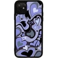 thumbnail image 1 of Cute Phone Cases Purple Love Heart Cute Phone Case Slim Soft Protective Phone Case Compatible with iPhone 12 Pro Max, 1 of 5