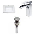 thumbnail image 1 of American Imaginations 25-in. W 1 Hole Ceramic Top Set In White Color - Overflow Drain Incl. AI-29908, 1 of 9