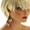 thumbnail image 4 of Mi Amore Dangle-Earrings Silver-Tone/Orange, 4 of 4