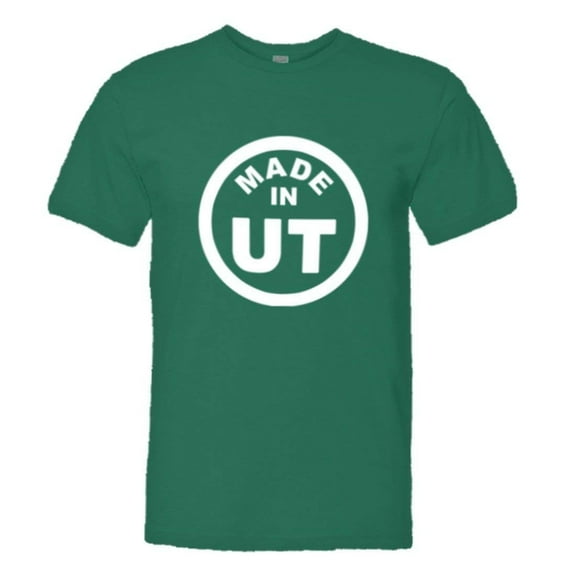 PleaseMeTees™ Mens From Born Made In Utah UT Logo Label Tag HQ Tee