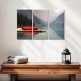 thumbnail image 2 of Elephant Stock Mountain Lake Kayak Wall Art - Horizontal Multi Panel Canvas - Living Room Wall Decor - Nature Multi Panel - Red And Green Decor - 23" x 14", 2 of 4
