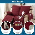 thumbnail image 3 of 100% Waterproof Recliner Sofa Cover 2 Seat Reclining Couch Cover for 2 Cushion Couch Waterproof Recliner Sofa Protector Cover Pets with Non Slip Backing and Strap, 3 of 8