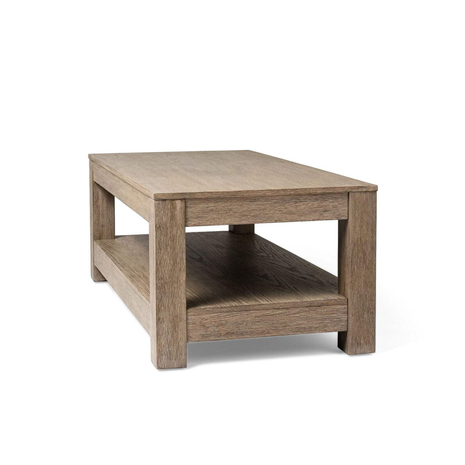 Maven Lane Paulo Wooden Coffee Table in Weathered Grey Finish