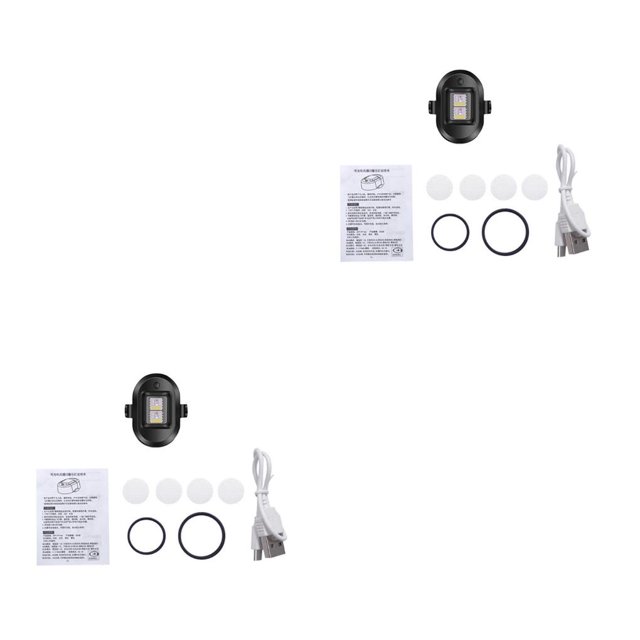 Riwesomey Luz estroboscópica ajustable para motocicleta, lámpara intermitente de advertencia anticolisión recargable para motocicleta, Redondo 2piezas