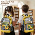 thumbnail image 3 of FKELYI Tractor Yellow Print Clear Backpack for Girls & Boys 17 Inch Kids Backpacks Transprent School Book Bag with Multi-Pockets Casual Daypack for Elementary, 3 of 7