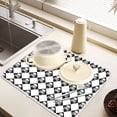thumbnail image 6 of Ryvnso Skull Stylish Dish Drying Mat for Kitchen Countertop 16x18 Small Dish Pad Drainer Rack Dish Sink Mats, 6 of 7