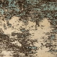 thumbnail image 1 of Ahgly Company Machine Washable Indoor Square Abstract Dark Brown Area Rugs, 5' Square, 1 of 7