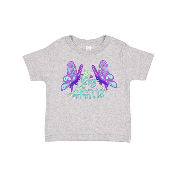 Inktastic Big Sister Cute Butterflies Girls Toddler T-Shirt