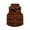 16#Brown, variant on Toddler Boy Puffer Vest Corduroy Vest Fleece Lined Button Up Stand Collar Warm Vest