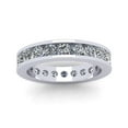 thumbnail image 3 of Natural 2.25Ct Round Cut Diamond Classic Channel Set Women's Anniversary Wedding Eternity Band Ring Solid 950 Platinum G SI1, 3 of 3