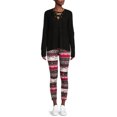 thumbnail image 2 of No Boundaries Junior's Christmas Faux Fur Lined Leggings, 2 of 5